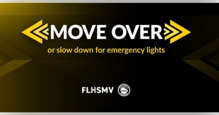 FLHSMV urges motorists to move over for emergency, service vehicles