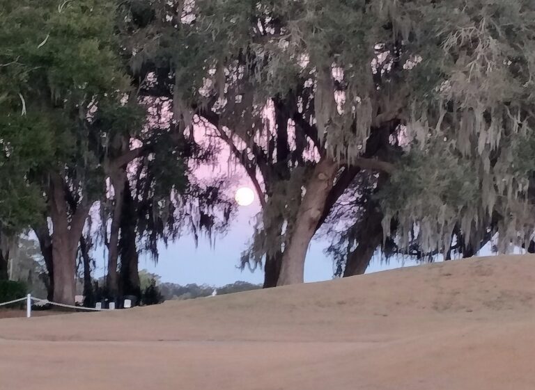 Full Moon Rising Over Stonecrest Golf Club