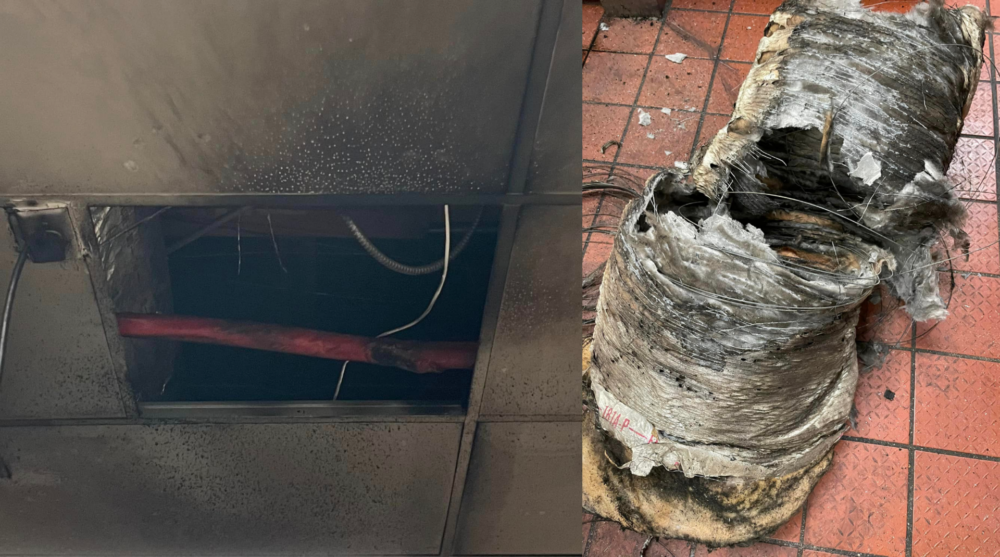 Ocala Wendys fire January 14 2023 merged photo of heating cooling system