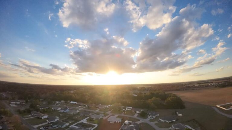 Drone View Of Belleview Sunset