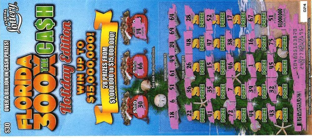 03 28 2023 - the winning 300X THE CASH scratch-off ticket purchased by Belleview resident Sheryl Sprouse 