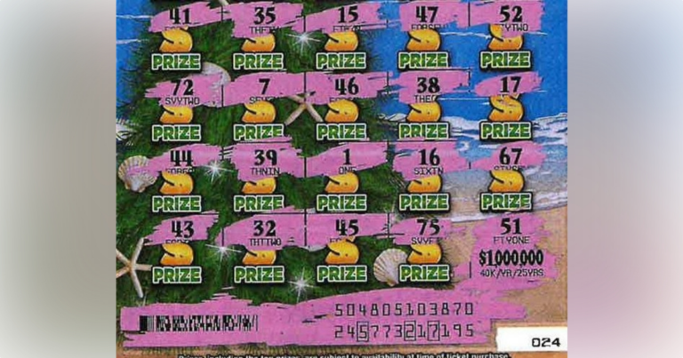 Belleview woman wins 1 million prize from Florida Lottery scratch off ticket