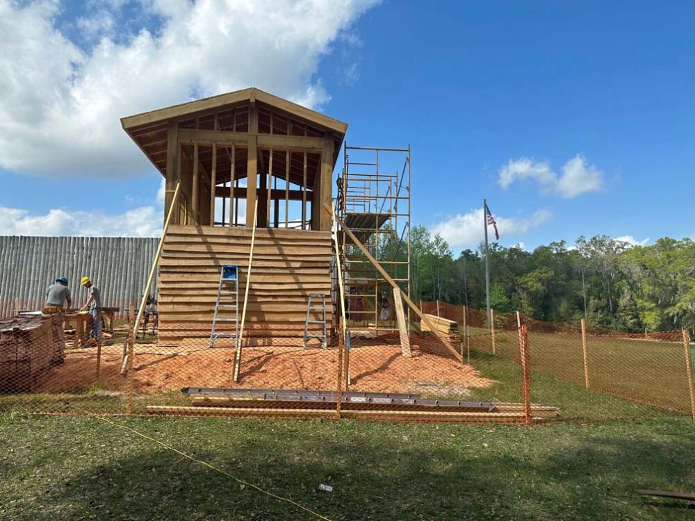 Fort King blacksmith shop construction progress photo March 2023 2 Fort King blacksmith shop construction progress photo March 2023 2