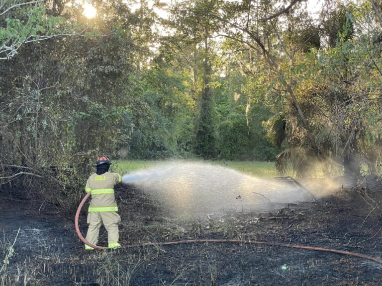 Ocala firefighters extinguish grass fire near Cala Hills