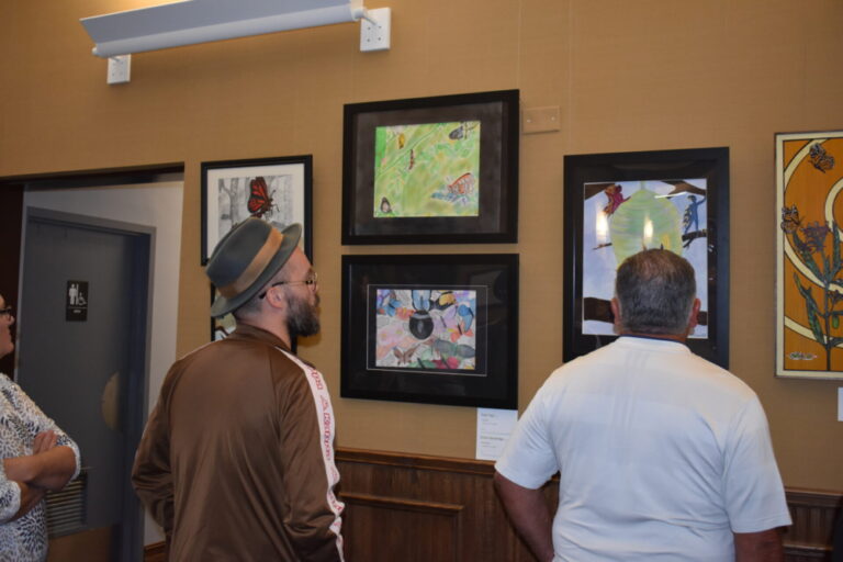 2023 Student and Emerging Artist Competition people browsing art (10)