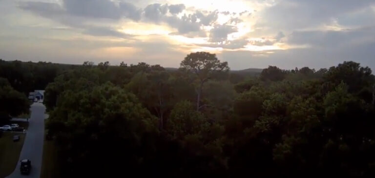 Drone View Of Ocala Sunset