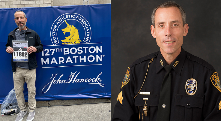 OPD Sgt Shawn Minucci runs in 127th Boston Marathon April 17 2023