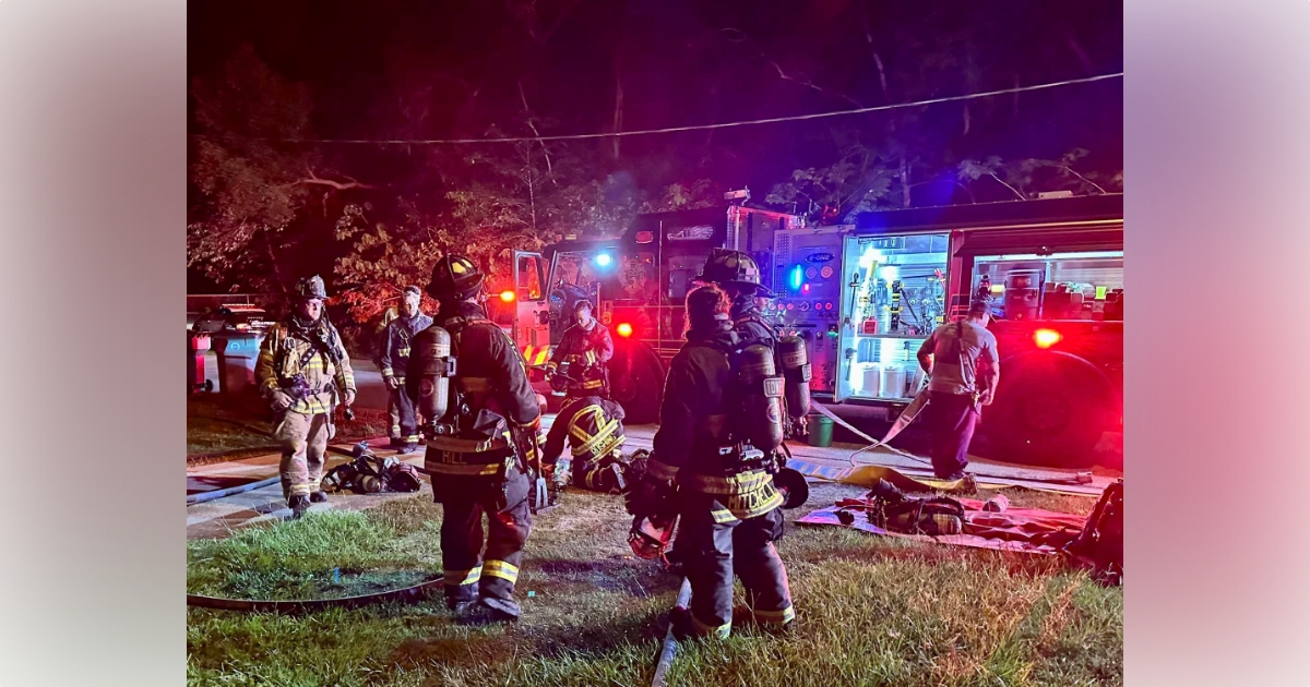 Ocala Fire Rescue unit rescues dog from house fire in 1900 block of NW 6th Street in early morning hours on May 25, 2023