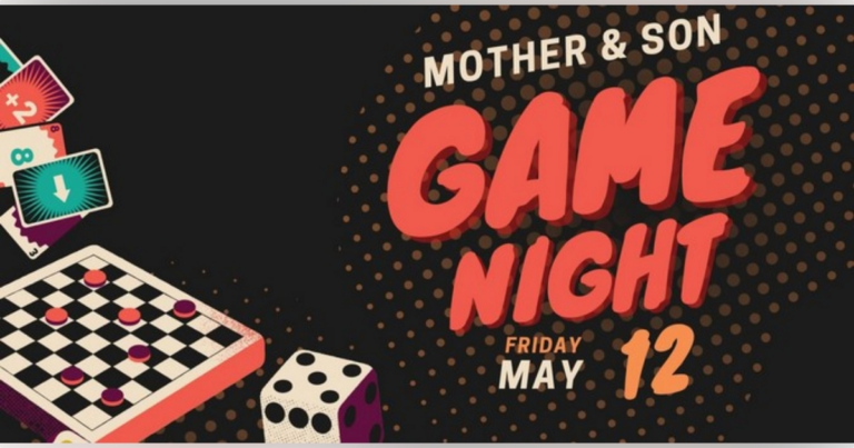 Mother and son game night at Forest Community Center