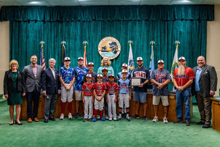 Cal Ripken World Series players and coaches with commissioners at June 20, 2023 meeting