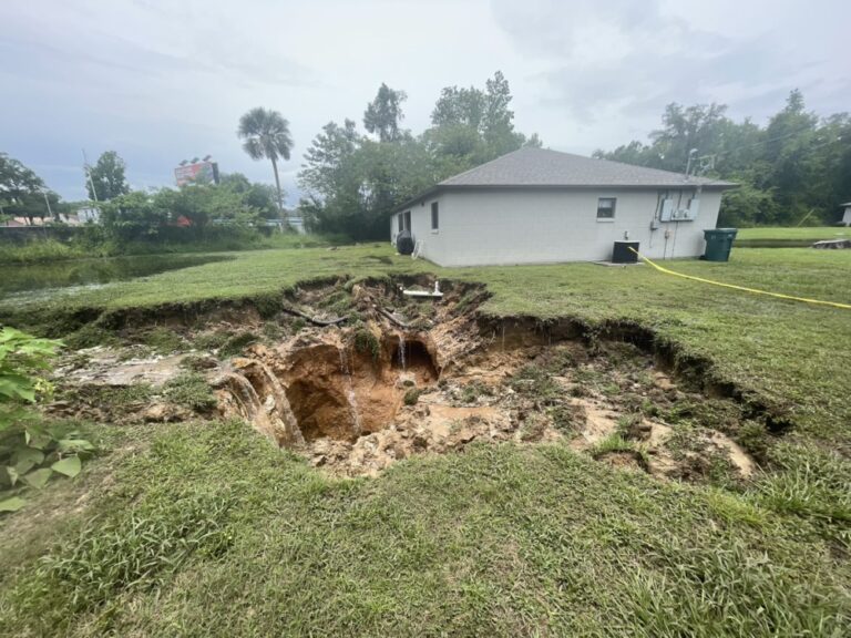 Ocala Fire Rescue responds to ground depression near SE 28th Place and SE Fifth Terrace (June 21, 2023)