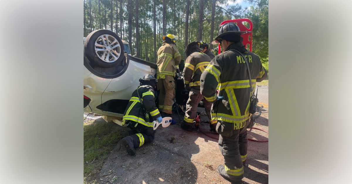 Rollover crash in Ocala sends driver to hospital 4 Marion County Fire Rescue units respond to single vehicle crash with rollover in the 7200 block of NW 21st Street in Ocala on June 27, 2023