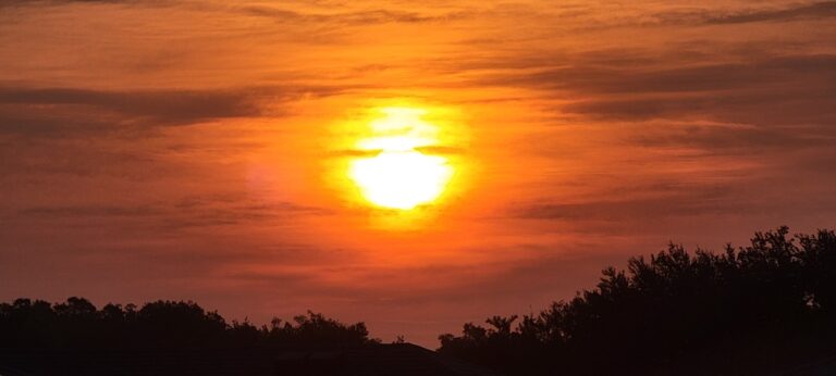 Beautiful morning sunrise over Summercrest in Ocala