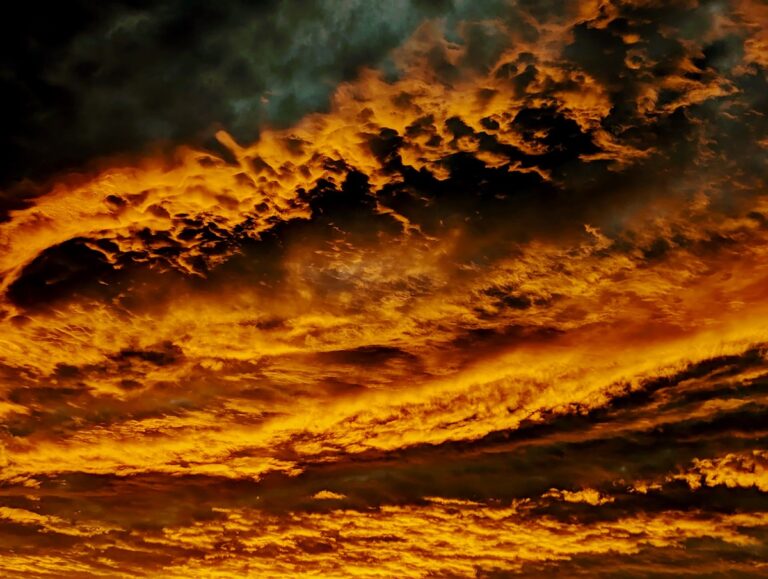 Cloudy orange sunrise over Ocala's Summerglen Community