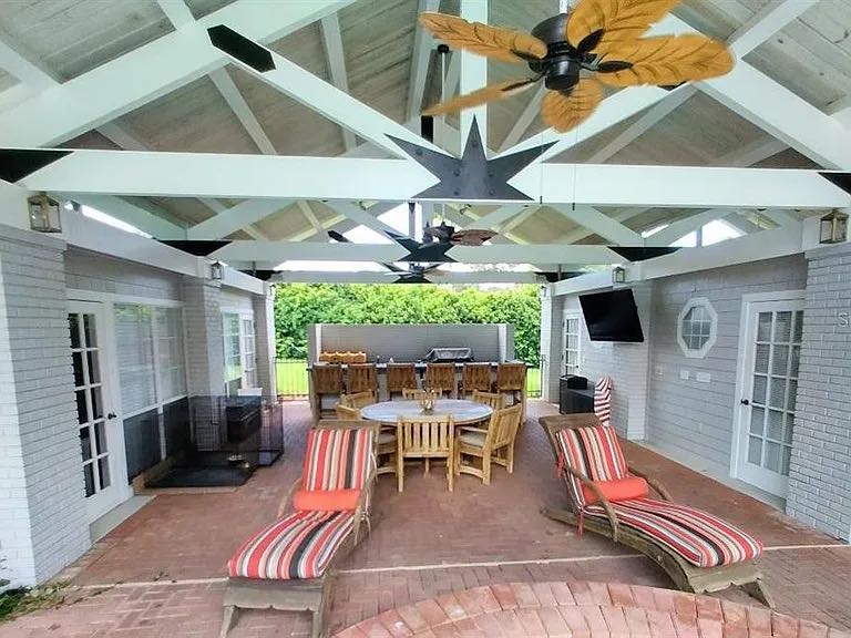 Covered patio at poolhouse of 1218 SE 11th Street