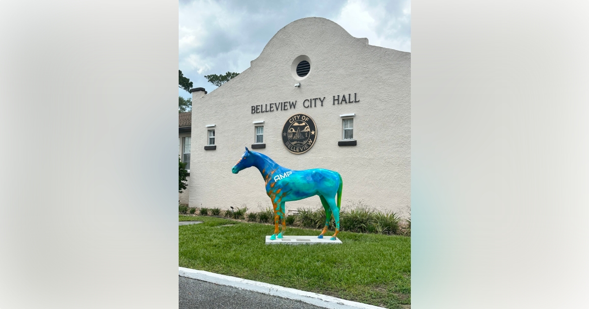 Horse Fever statue ‘AMPlifier finds new home at Belleview City Hall 3