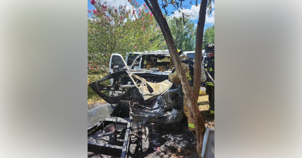 Pickup truck catches fire near home in Marion County on July 4, 2023