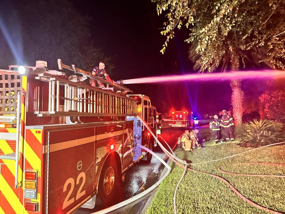 Dunnellon home engulfed in flames on August 19, 2023 photo by Battalion Chief 5 5