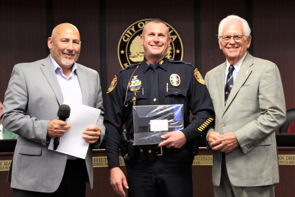 Lt. Eric Hooper 25 years of service award (city council meeting on 8 15 23)