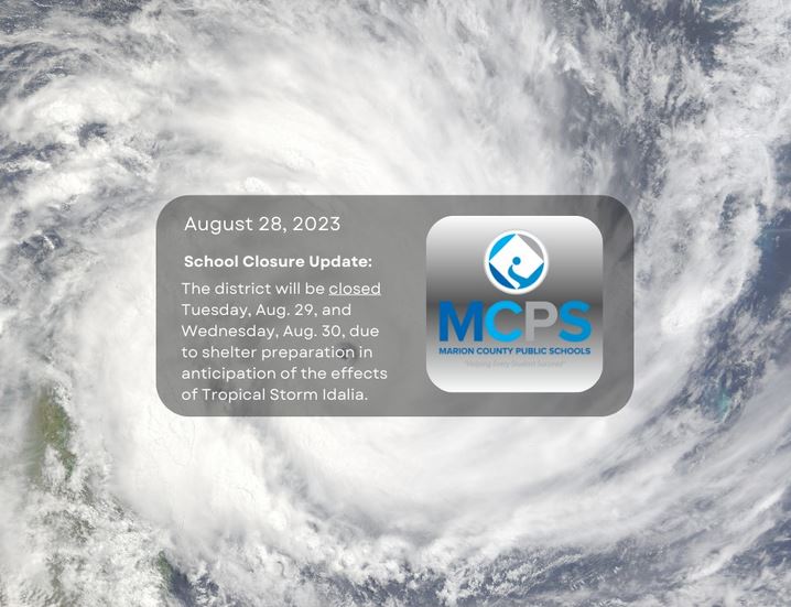 MCPS school closure for Tropical Storm Idalia (feature image)