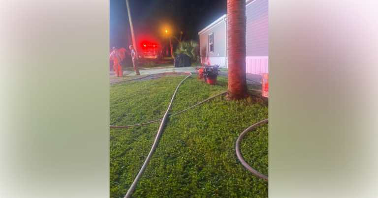 Marion firefighters rescue woman from burning mobile home
