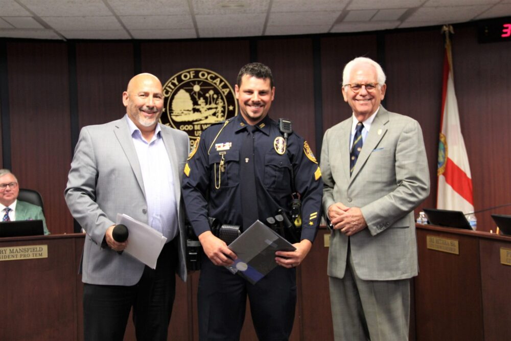 Sgt. David Rodriguez 15 years of service award (city council meeting on 8 15 23)