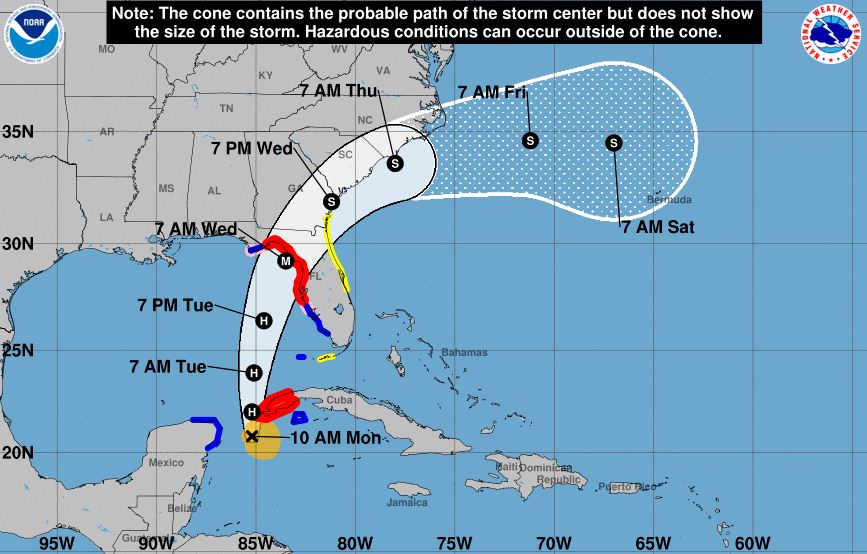 Tropical Storm Idalia 10 a.m. update on Monday (8 28 23)