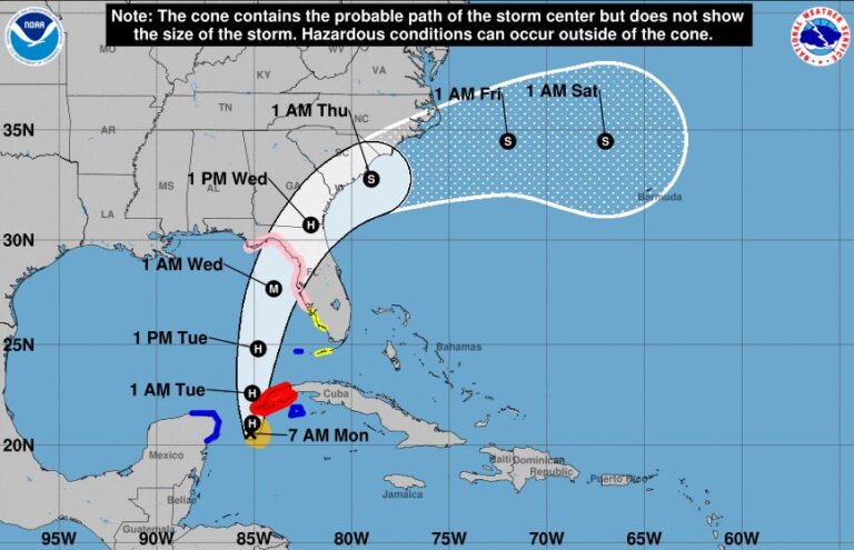 Tropical Storm Idalia 7 a.m. update on Monday (8 28 23)