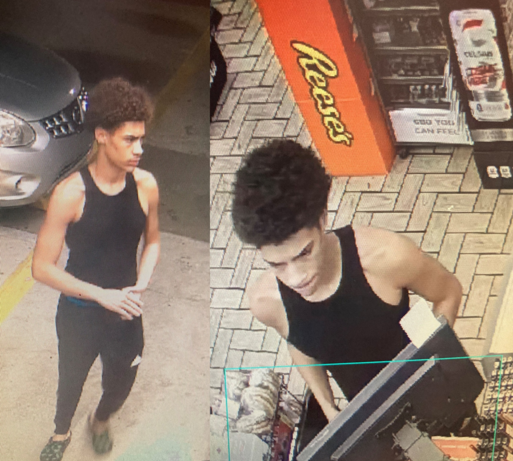 MCSO vehicle burglary suspect (September 13, 2023) suspect used victims EBT card at Circle K in Ocala (merged photo)