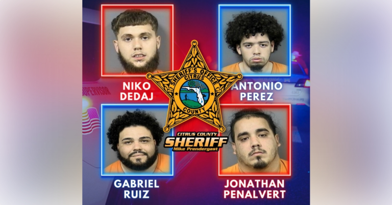 Four arrested including three Ocala men on drug and firearm charges in Citrus County