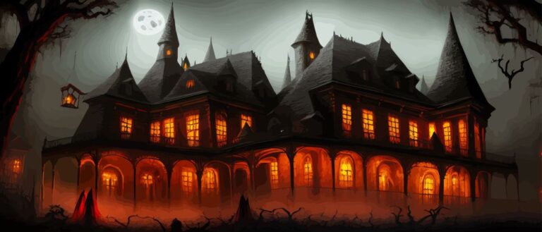 Haunted mansion (Halloween) stock image