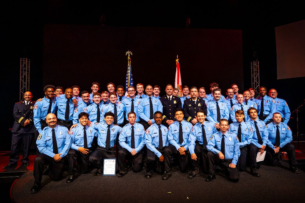 A group photo of MCFR's latest graduating class (Photo: Marion County Fire Rescue)