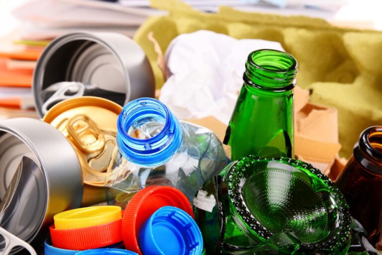 garbabe gathered for recycling (stock image)