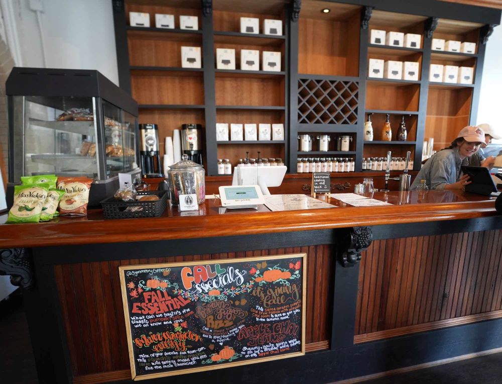 Barista working counter at Symmetry Coffee Company in Ocala