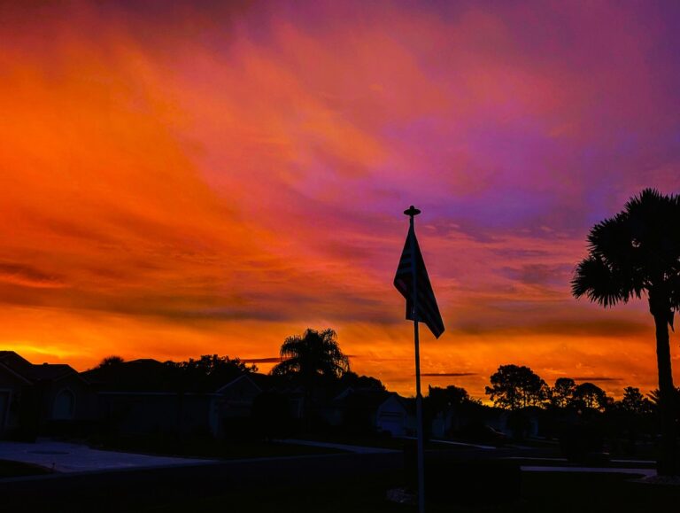 Gorgeous and colorful sunrise over the Summerglen Community
