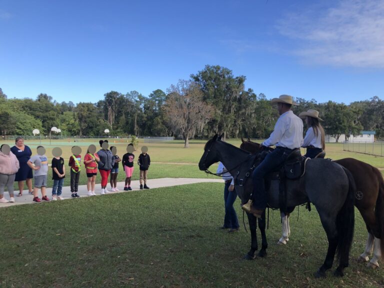 MCSO Mounted Unit at Reddick Collier Elementary School on October 25, 2023