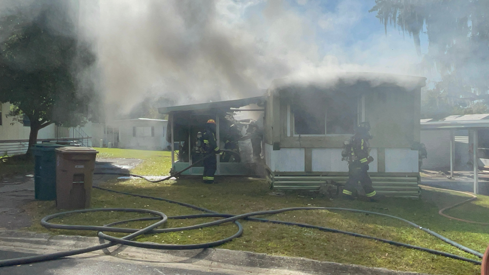 Ocala Fire Rescue mobile home fire at Country Town Village on November 8, 2023 