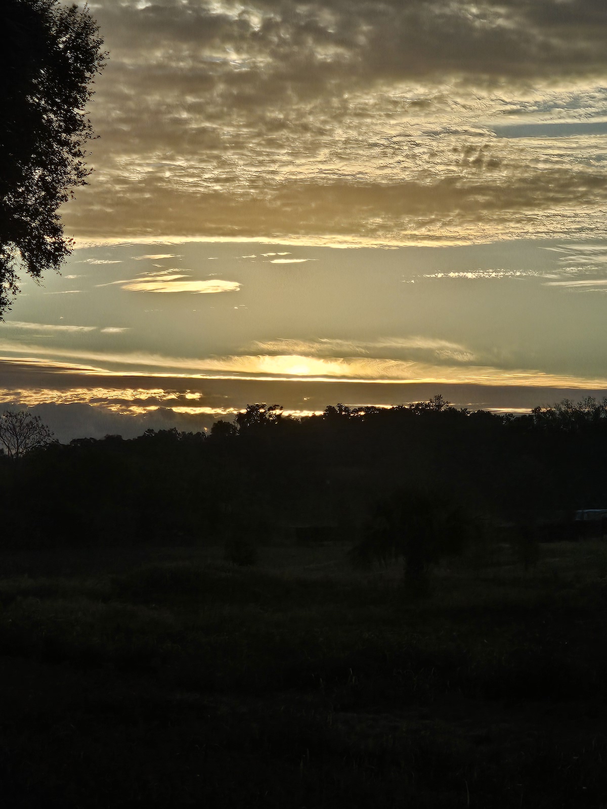 Beautiful cloudy sunrise above Belleview