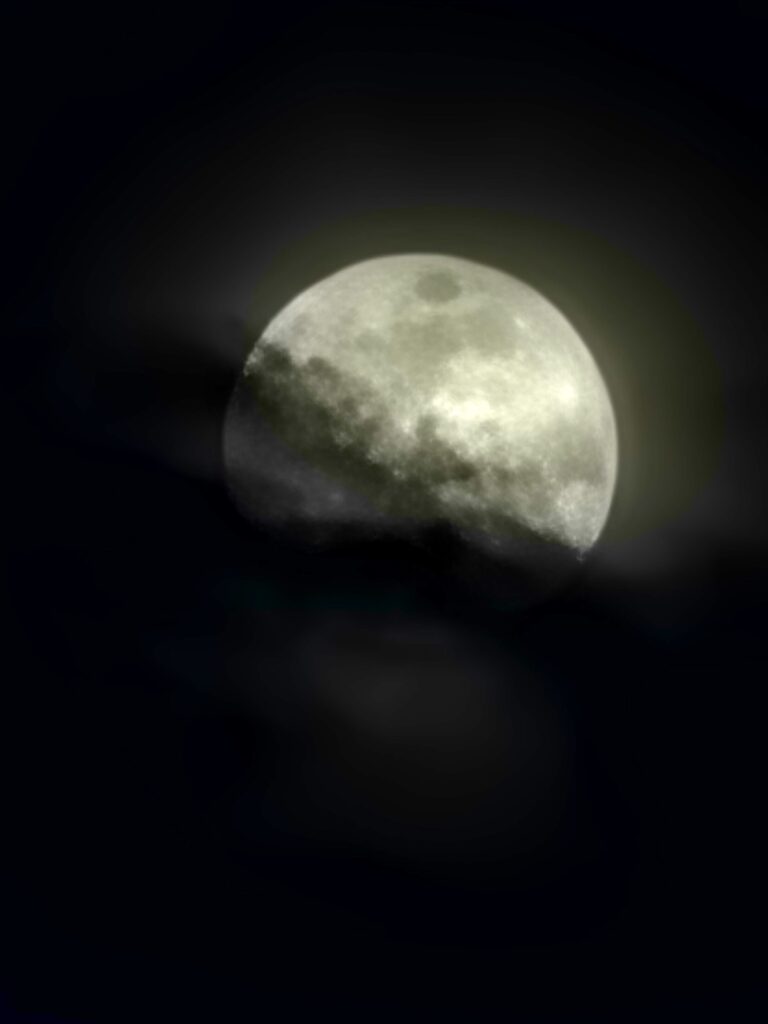 Beautiful full moon over Ocala's Summerglen Community