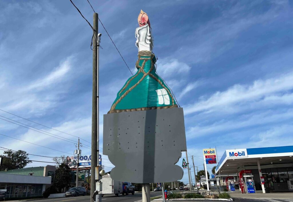 Lorito's iconic candle sign along East Silver Springs Boulevard Lorito's iconic candle sign along East Silver Springs Boulevard