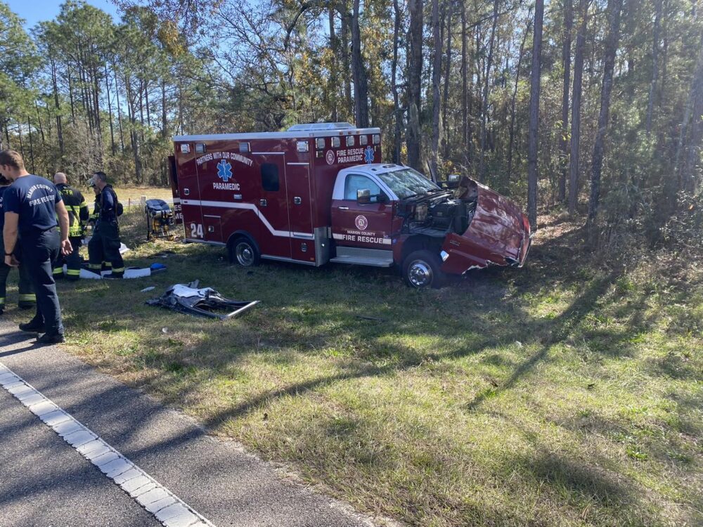 MCFR ambulance involved in crash on December 21, 2023 photo of ambulance MCFR ambulance involved in crash on December 21, 2023 photo of ambulance