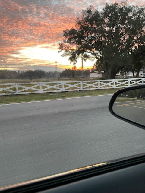 Sunrise shining off CR 467 in Belleview