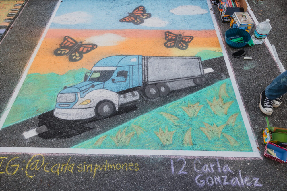 Chalk Artist Carla Gonzalez (Photo by Ocala Cultural Arts Division)