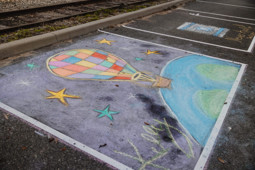 Chalk Artist Kelly Cribb of ArtNerd (Photo by Ocala Cultural Arts Division)