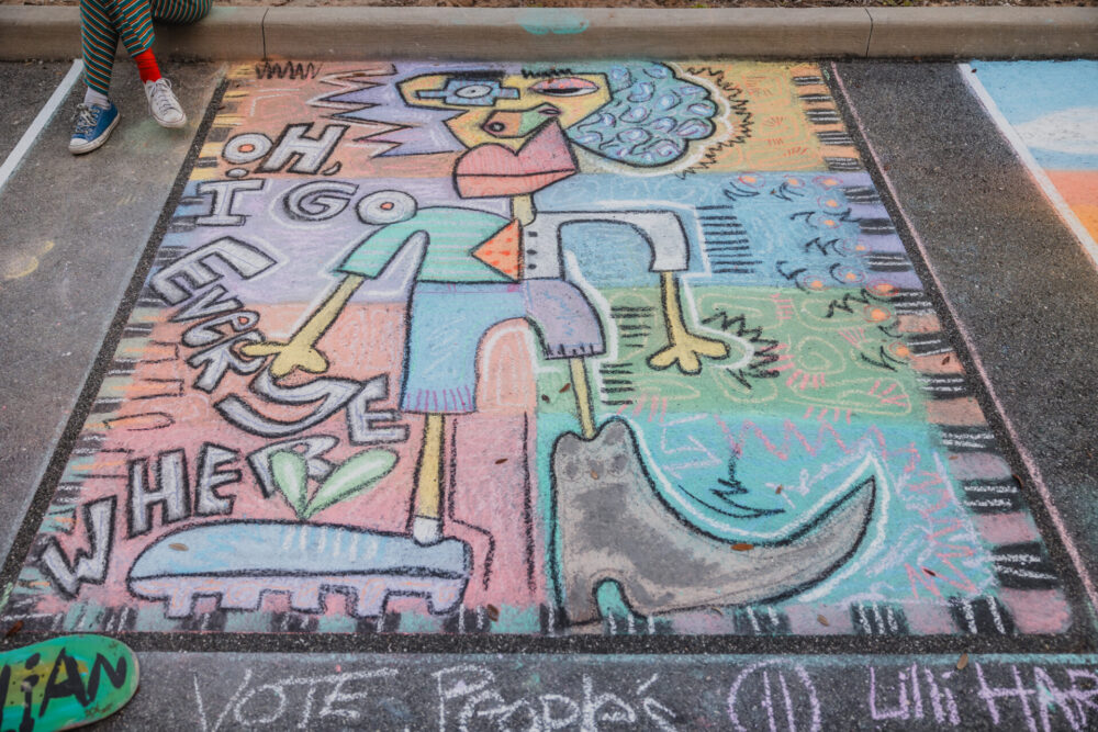 Chalk Artist Lillian Hart (Photo by Ocala Cultural Arts Division)