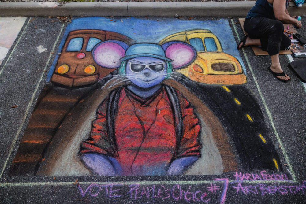 Chalk Artist Maria Fegan (Photo by Ocala Cultural Arts Division)