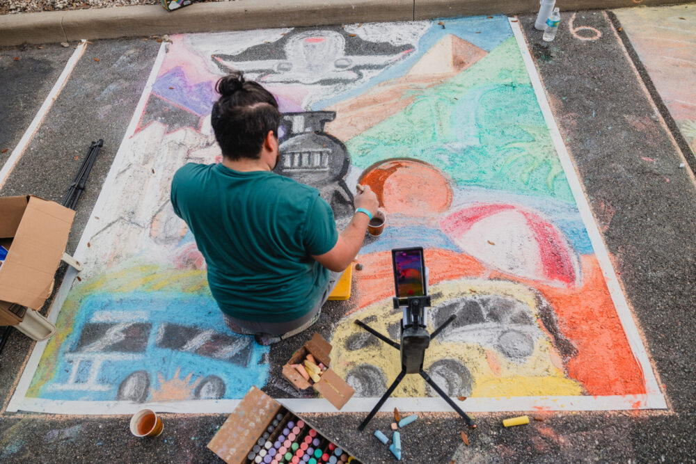 Chalk Artist Michael Rodgers (Photo by Ocala Cultural Arts Division)