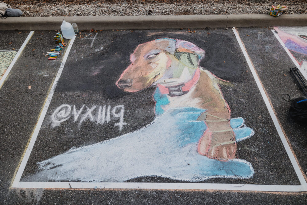 Chalk Artist Raul Comenares (Photo by Ocala Cultural Arts Division)