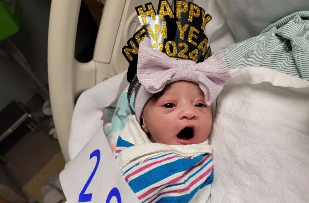 First baby born in Ocala (2024) photo by AdventHealth Ocala
