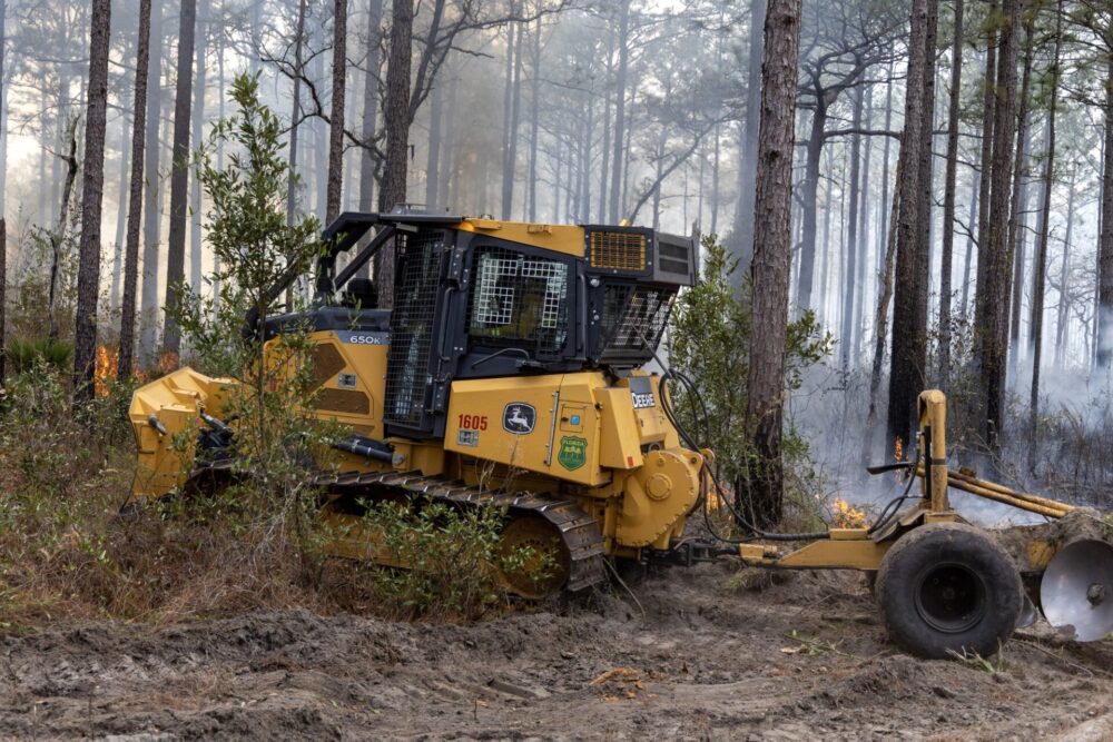 Forestry units provided two dozers and a brush truck to aid with extinguishing the brush fire on January 25, 2024 (Photo MCFR) Forestry units provided two dozers and a brush truck to aid with extinguishing the brush fire on January 25, 2024 (Photo MCFR)